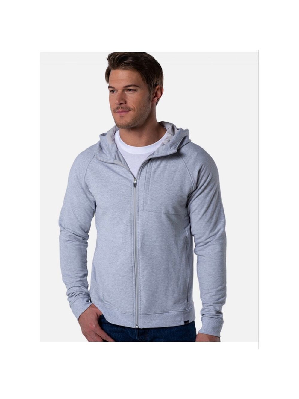 Men's Cariloha Light Heather Gray Comfort Zip Hoodie XL